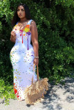 Inkjet print dress DL8082