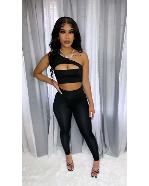 Nightclub solid color sexy non-standard two-piece vest TY00001