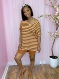 Home comfort printed striped suit L2526