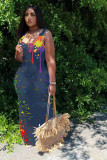 Inkjet print dress DL8082
