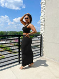 Sexy casual solid color vest suit DL88001