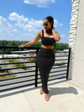 Sexy casual solid color vest suit DL88001