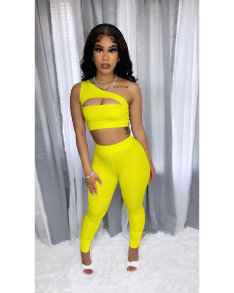 Nightclub solid color sexy non-standard two-piece vest TY00001