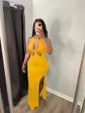 Women's solid color sexy dress JR3630