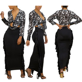 Women's fringed skirt JR3639