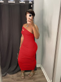 Ruched high elastic pit strip dress JR3632