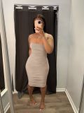 Women's ruffled slim dress JR3633