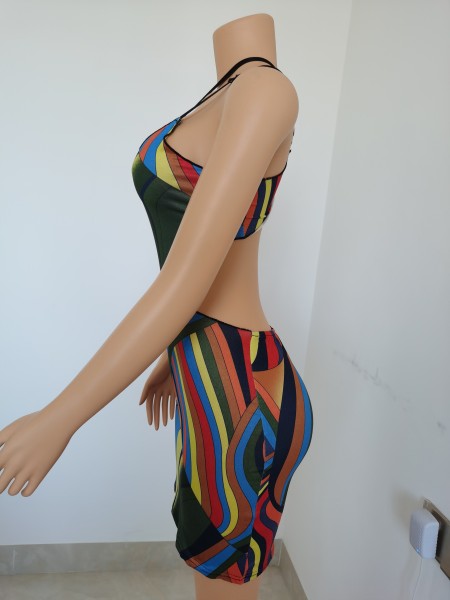 Fashion slanted shoulder open back slim fit display bag hip dress K21D03576