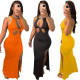 Women's solid color sexy dress JR3630