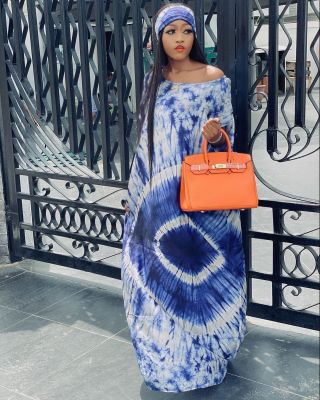 Loose full body positioning printed long skirt plus size women's clothing JR3611