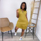 Plus size solid color dress plus size women's clothing JR3617
