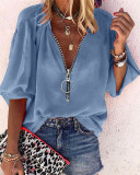Women's solid color long-sleeved top Y5199