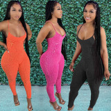 Super crater suspender jumpsuit ZH8537