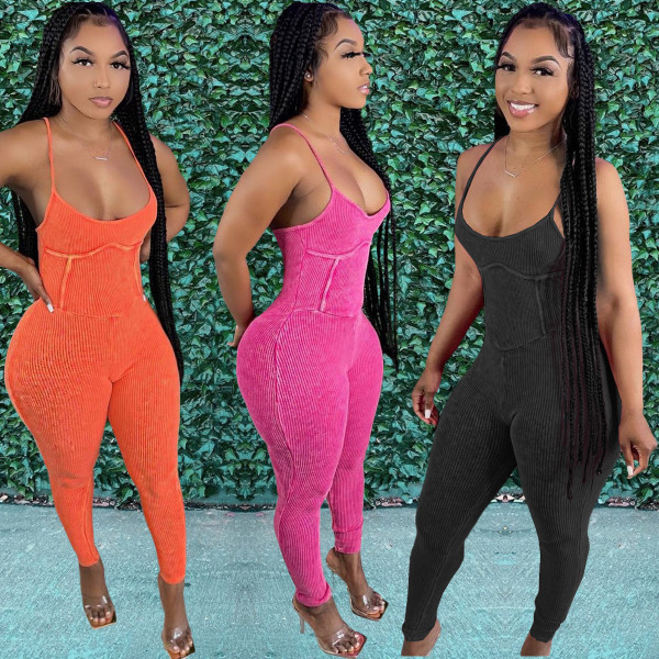 Super crater suspender jumpsuit ZH8537