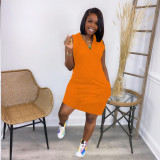 Plus size solid color dress plus size women's clothing JR3617