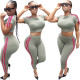 Women's fashion casual striped slim two-piece suit LS8009