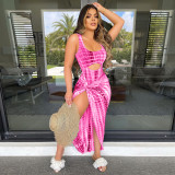Multicolor sexy slim two-piece suit YM-8606