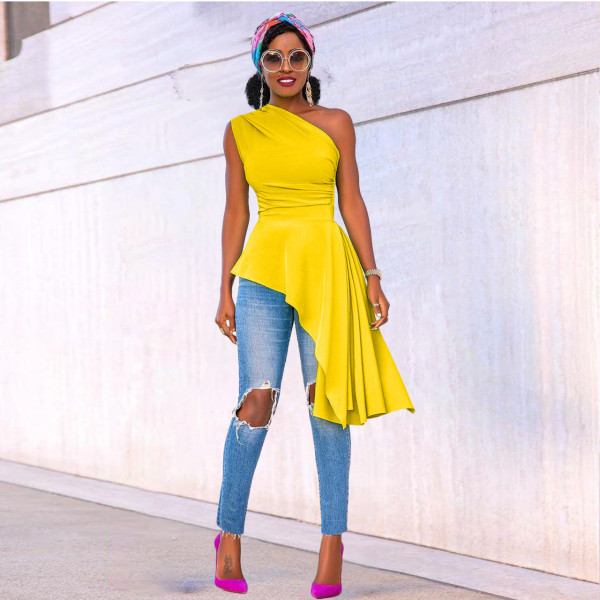 Fashion evening dress irregular ruffle skirt dress X9296