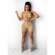 Pleated vest and shorts two-piece solid color stretch pit stripe women's slim suit W8209-1