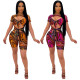 Women's printed slim fashion sexy jumpsuit YM-8610