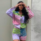 New Street Sports Shorts Long Sleeve Jacket Printed Sports Suit W21ST404