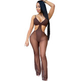 Mesh sexy beach bikini jumpsuit swimsuit L242