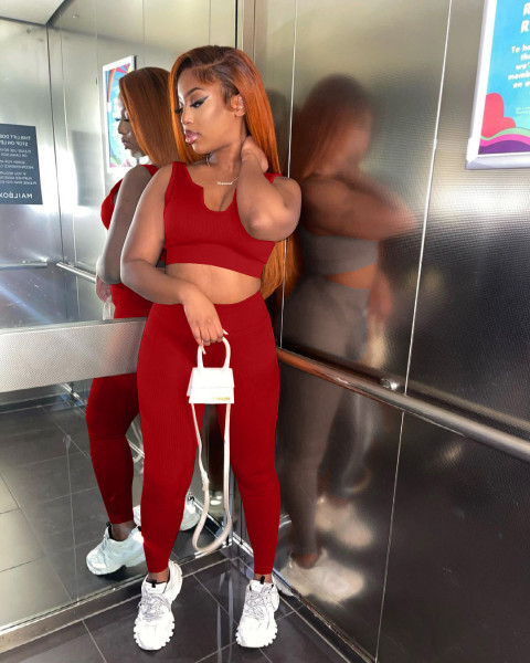Leisure sports vest two-piece suit L241
