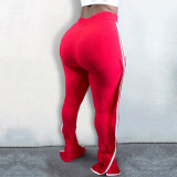 Pure color edge striped sports casual pants trousers TC088