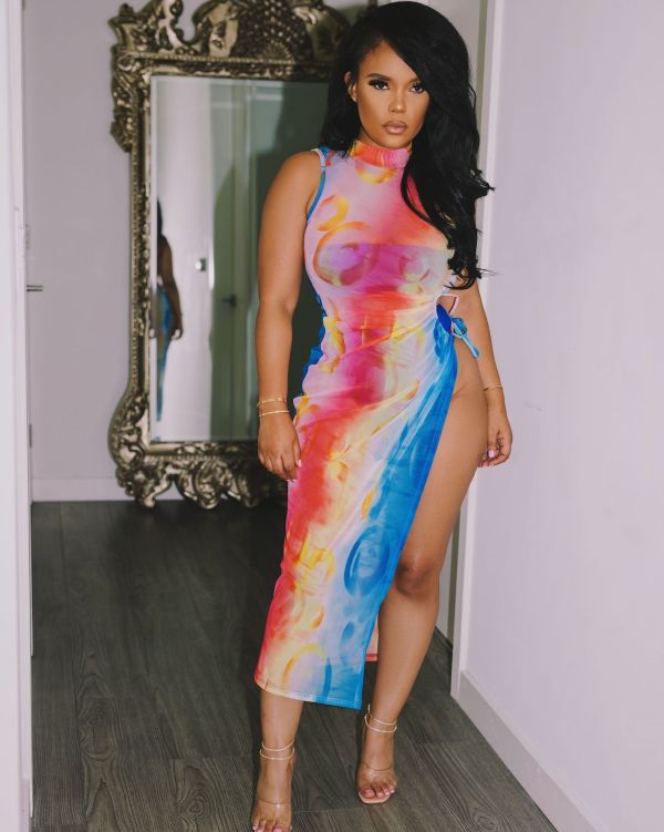 Sexy nightclub net yarn see-through dress L207