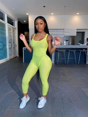Mesh fabric vest sexy jumpsuit L214