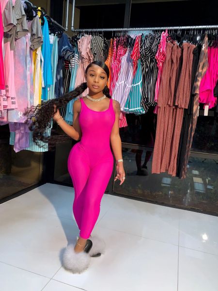 Mesh fabric vest sexy jumpsuit L214