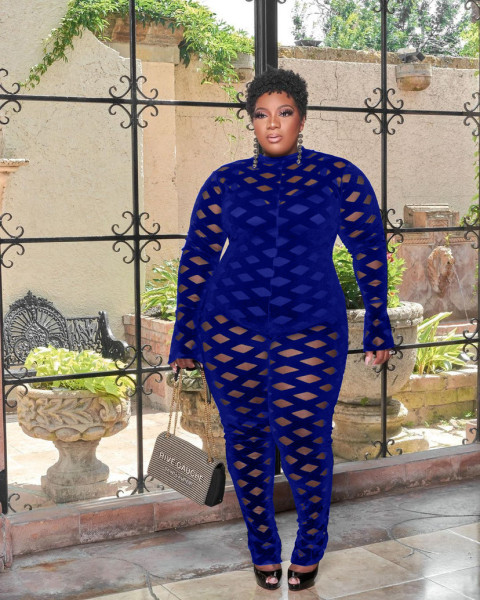 Plus size women's fashion casual fat clothing jumpsuit Q77229