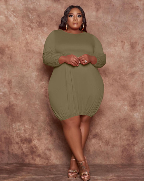 Women's plus size 5XL fashion dress Q7114