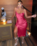 Sling adjustment buckle slit dress L256
