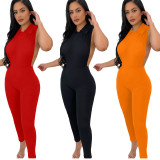 Women's Sleeveless Sexy Halter Jumpsuit L250