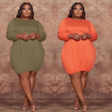 Women's plus size 5XL fashion dress Q7114