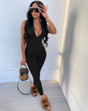 Hanging striped chest-wrapped strappy jumpsuit trousers L251