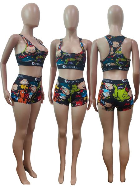 Letter cartoon sports personality positioning printing suit XY88073