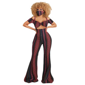 Horn sling tube top short sleeve suit XY88071