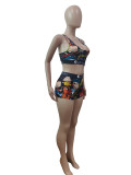 Letter cartoon sports personality positioning printing suit XY88073