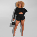 Sexy fashion casual loose bat top shorts suit XY8066
