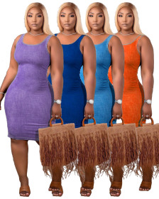 Dress imitation denim XY88075