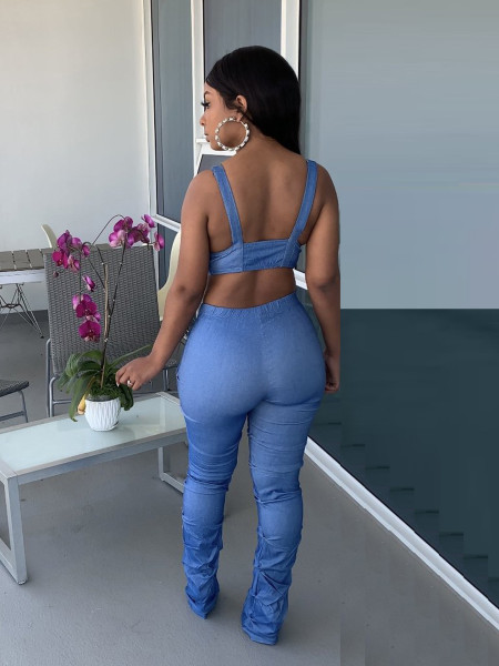Casual suit imitation denim XY88076