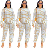 Digital printing leisure suit Q8042