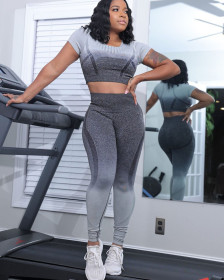 Positioning printed long-sleeved sports suit XY8058