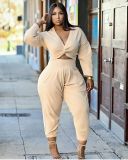 Women's casual suit solid color Q68016