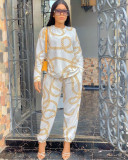 Digital printing leisure suit Q8042
