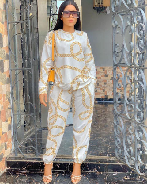 Digital printing leisure suit Q8042