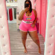 Plus size women's fashion casual sports suit two-piece suit Q77230