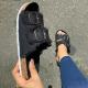 Large size foreign trade women's shoes solid color wooden sole buckle raw edge vamp casual slippers female one pedal HWJ595